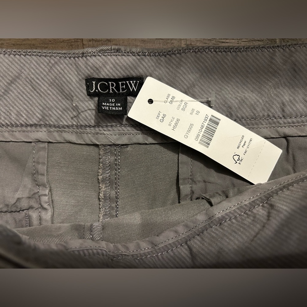 J.Crew Women’s 5” Stretch Chino Shorts in Storm Grey H5806 NEW $59 Stretch Sz 10 - Picture 5 of 7